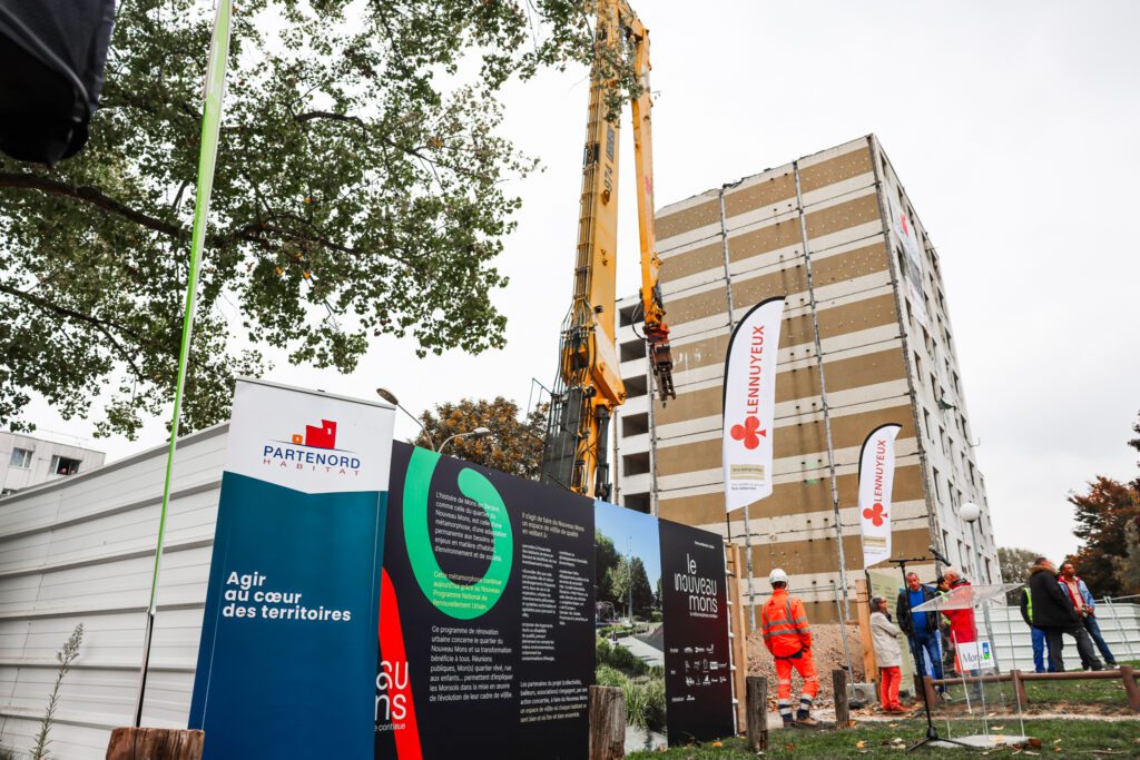 Lancement de la déconstruction de la résidence Brune à Mons-en-Baroeul le 15 novembre.